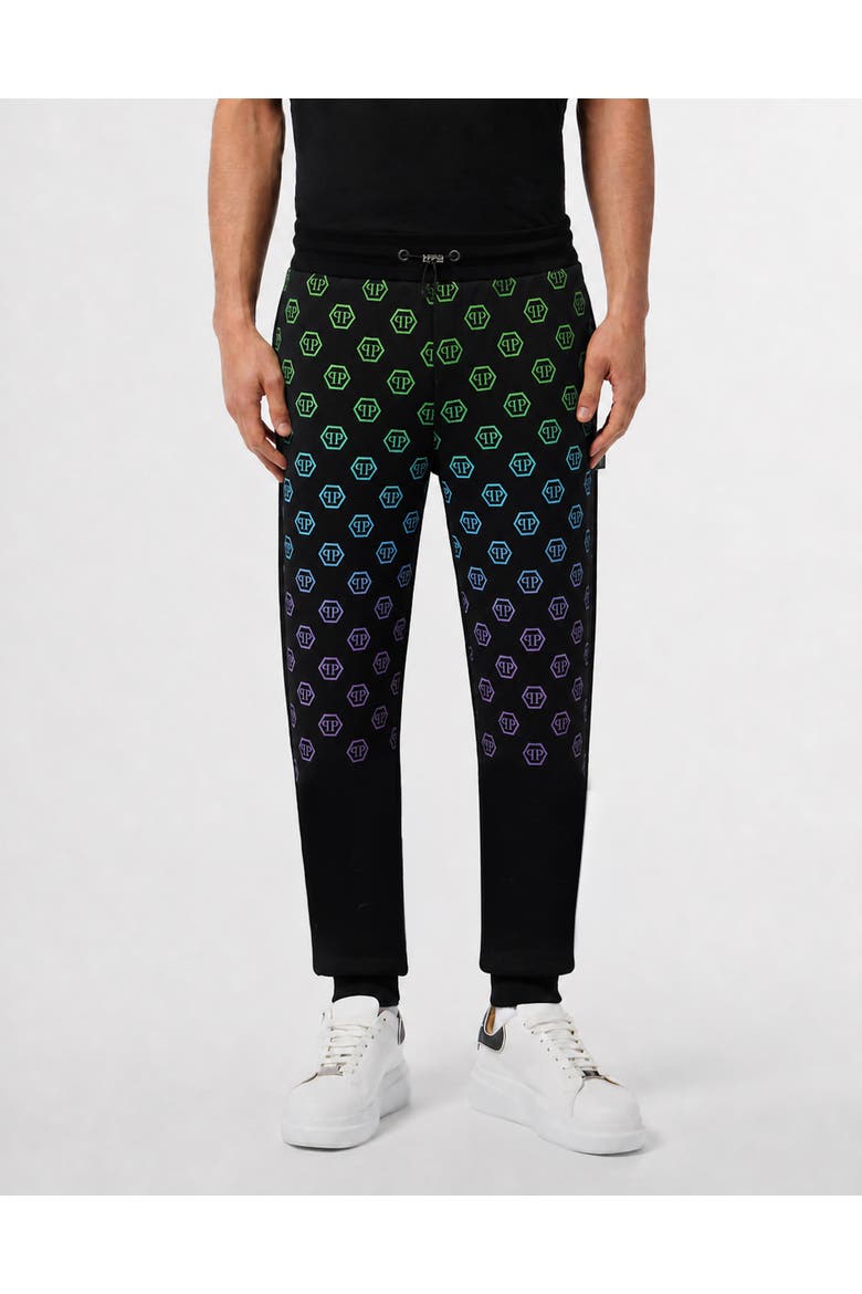 Jogging Trousers Monogram Degrade Men, Main, color, black