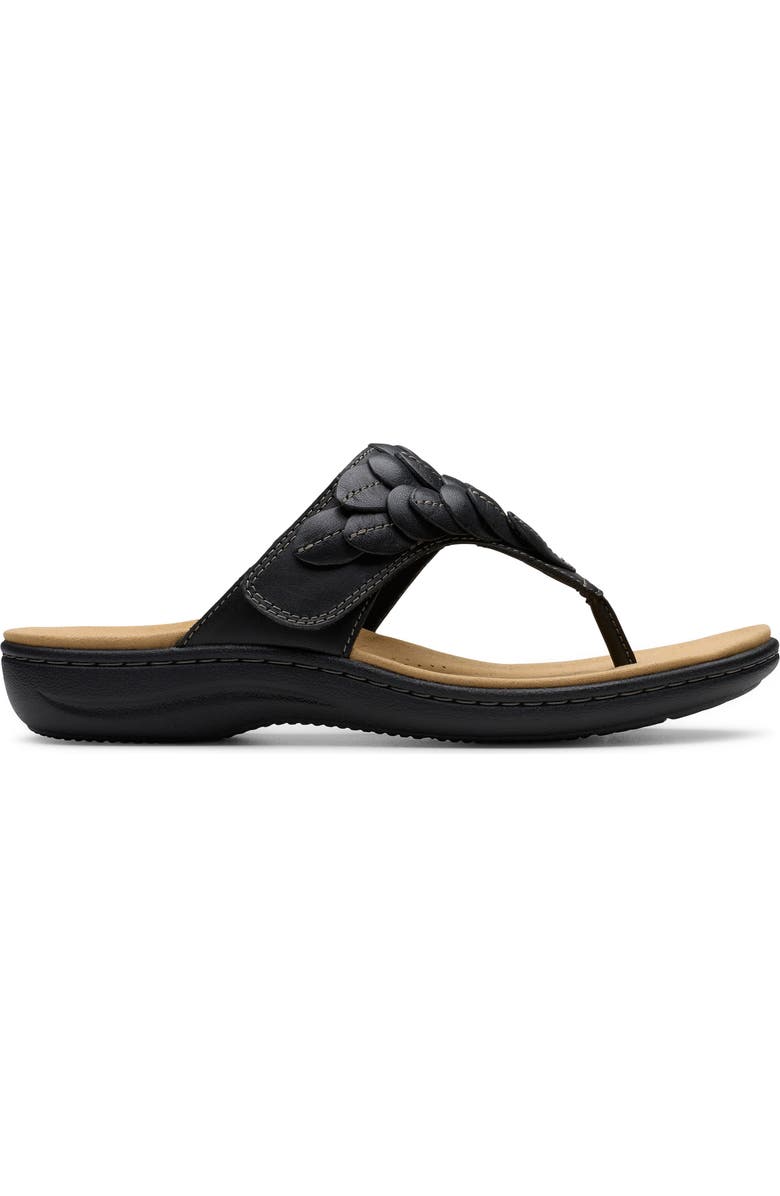 Clarks<sup>®</sup> Laurieann Palm Sandal, Alternate, color, Black Leather