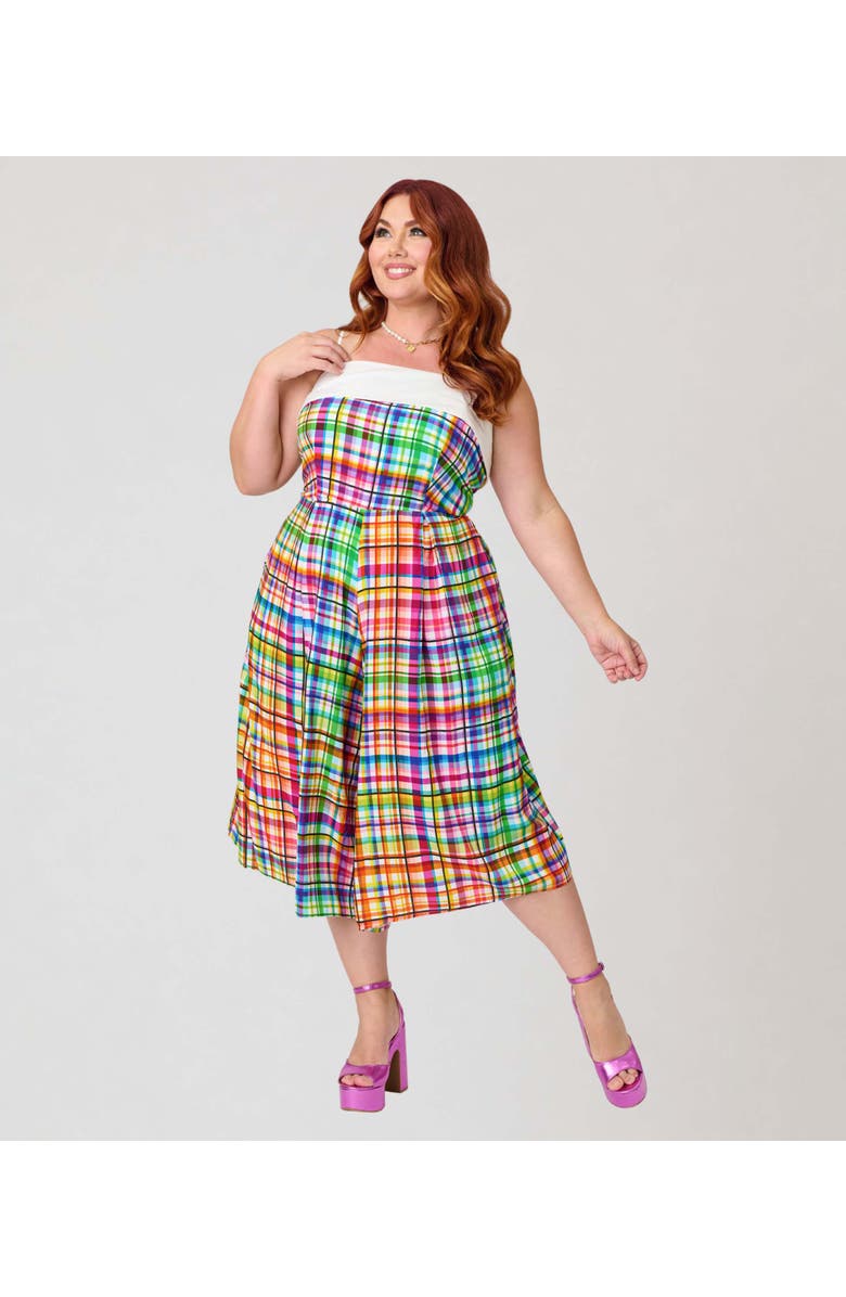 Unique Vintage Plus Size Wide Leg Nancy Romper, Main, color,