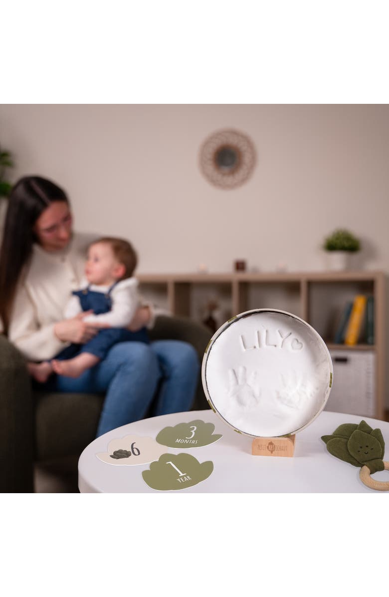 Petit Artichaut Birth Gift Set - Baby Handprint Kit, Comforter & Milestone Cards | Baby Shower Gift, Alternate, color, 