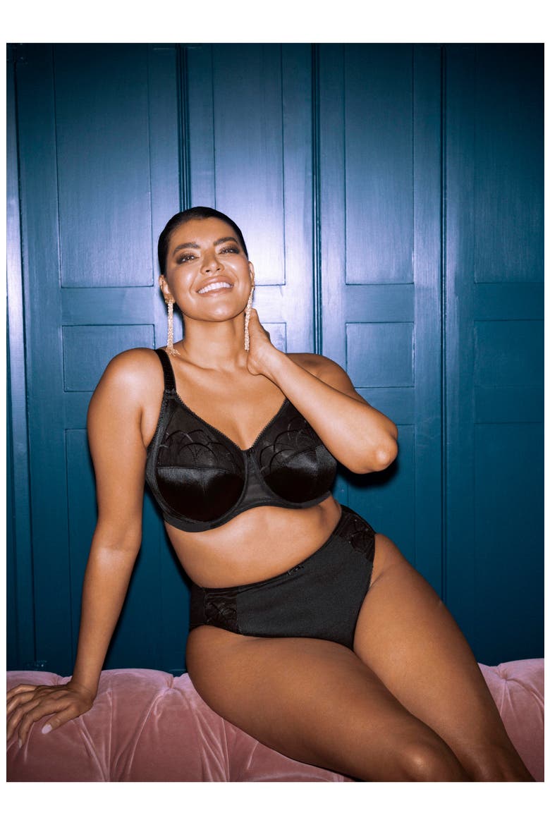'Cate' Underwire Bra, Alternate, color, BLACK