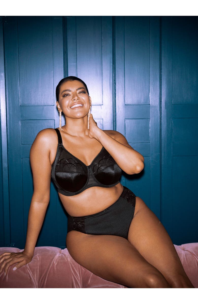 Elomi 'Cate' Underwire Bra, Alternate, color, Black