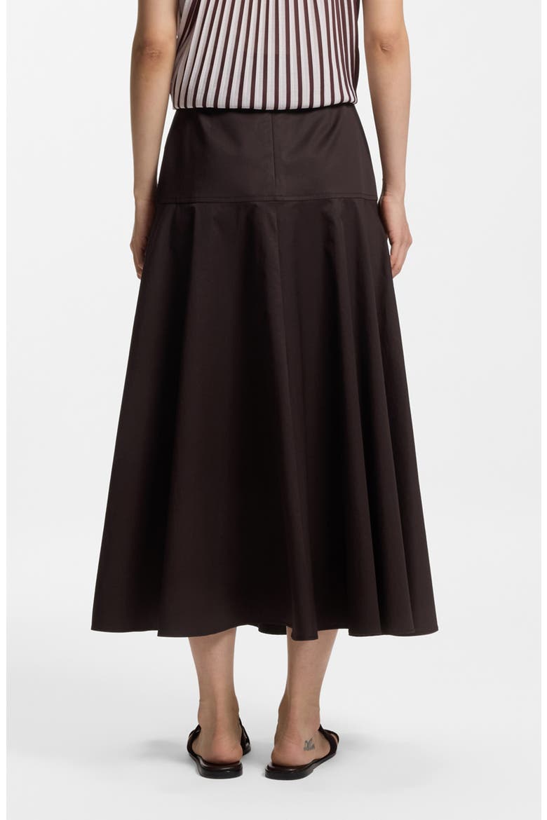 Vusola Stretch Cotton Maxi Skirt, Alternate, color, CAVE BROWN