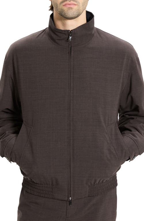 Theory Motion Wool Blend Reversible Jacket In Brown