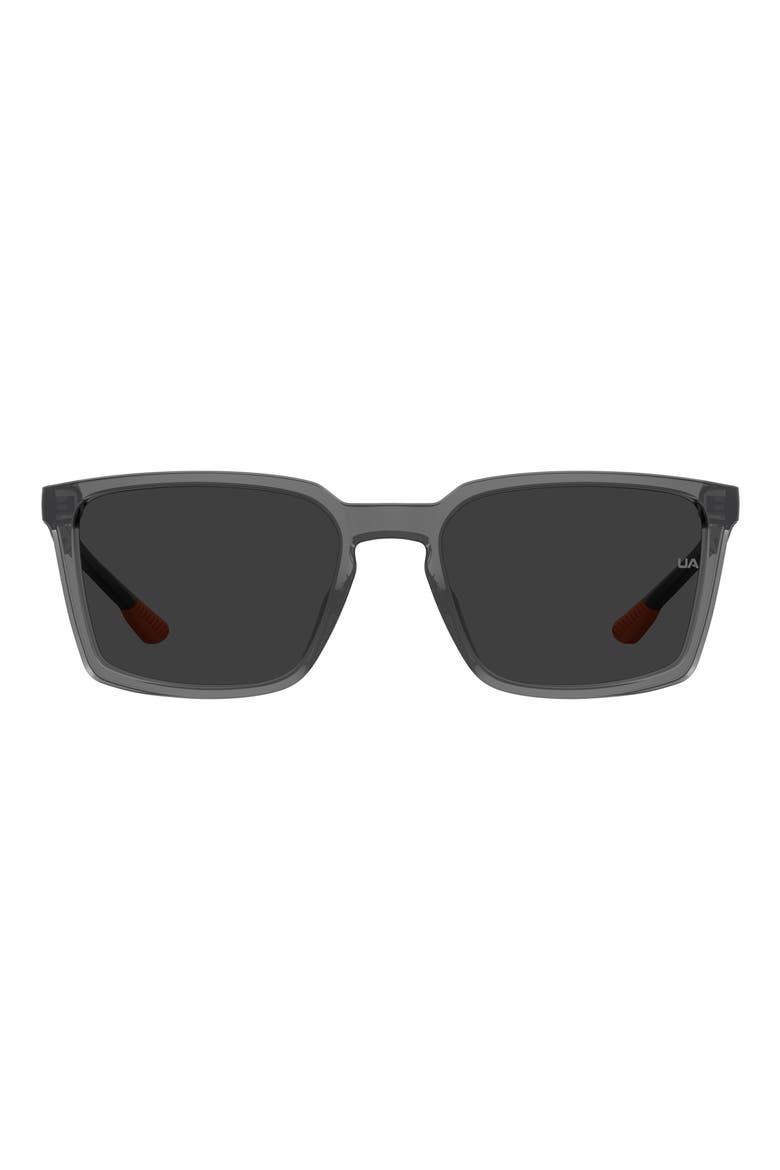Sportate 57mm Rectangular Sunglasses, Main, color, CRYSTAL GREY