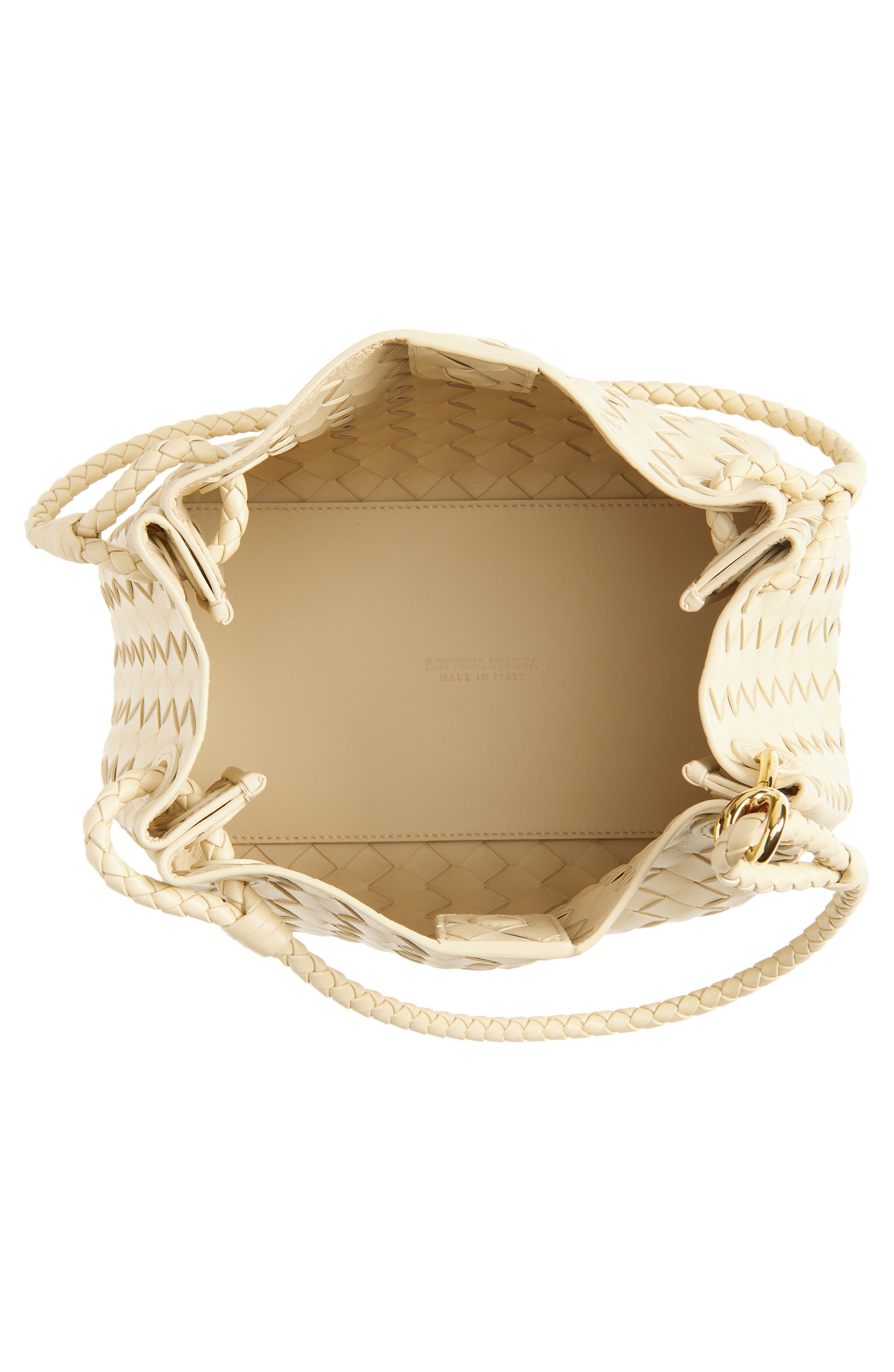 Bottega Veneta Small Parachute Intrecciato Leather Shoulder Bag, Alternate, color, 9712 Tufo-Muse Brass