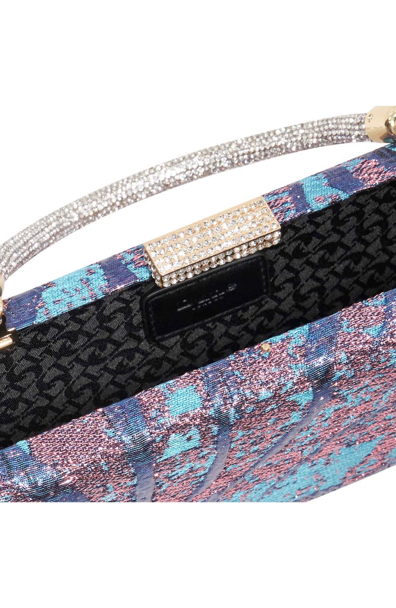 Dune London Beaut Top Handle Frame Clutch, Alternate, color, Teal