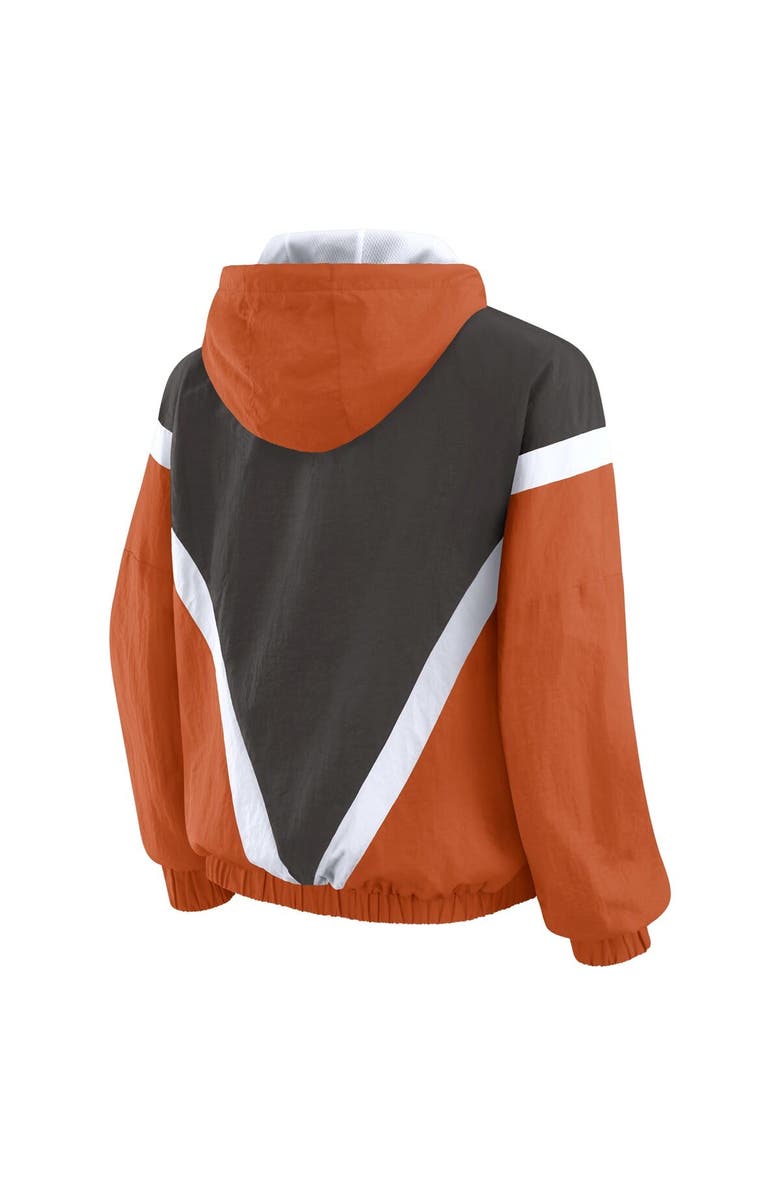 WEAR by Erin Andrews Women's WEAR by Erin Andrews Burnt Orange/Gray Texas Longhorns Colorblock Full-Zip Hoodie Windbreaker Jacket, Alternate, color, Burnt Orange
