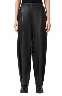 Etta Barrel Leg Leather Pants