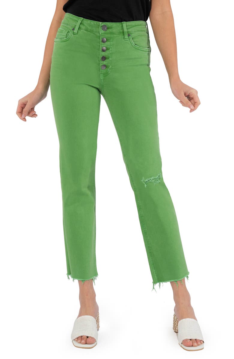 KUT from the Kloth Reese Fab Ab Button Fly High Waist Straight Leg Jeans, Main, color,