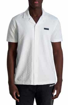 KARL LAGERFELD PARIS Diamond Knit Camp Shirt