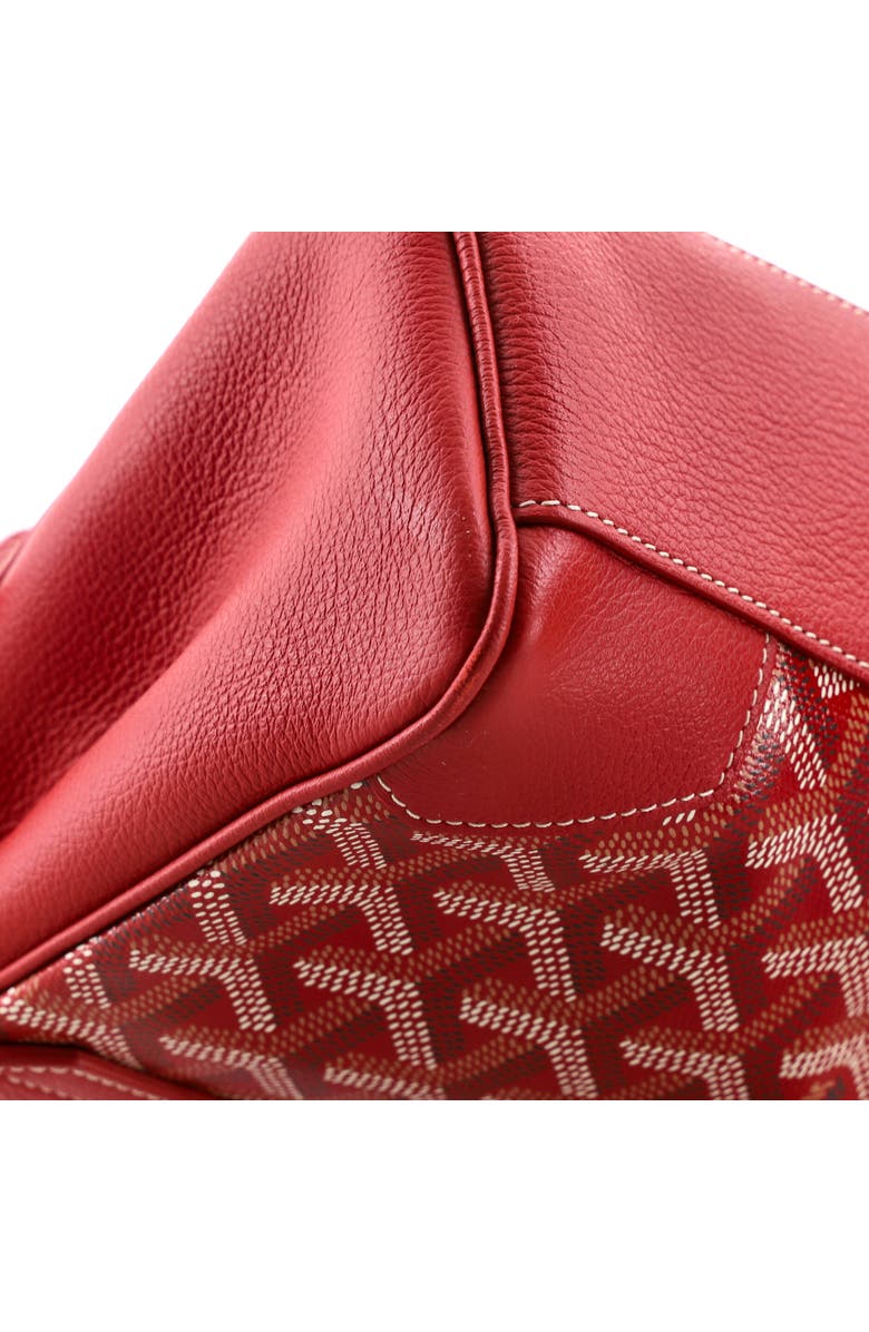 Pre-Owned Goyard Saigon Top Handle Bag Coated Canvas with Leather Mini, Alternate, color, Red