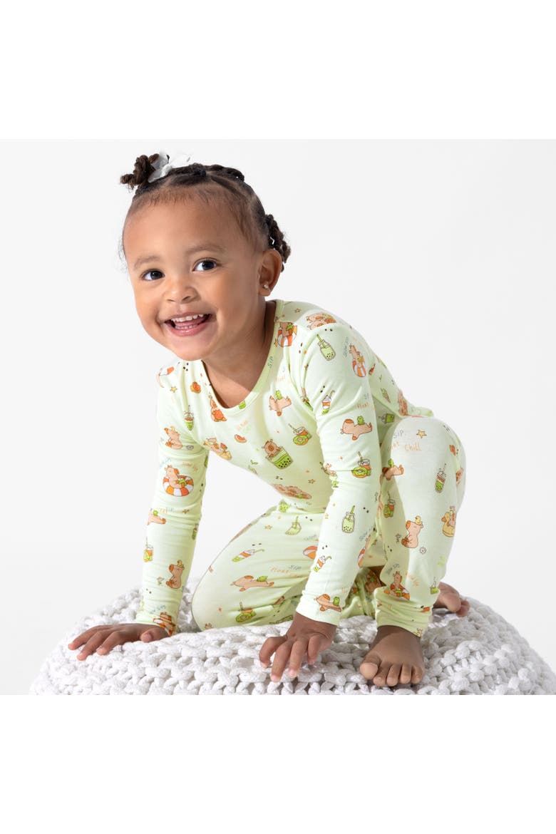 Kids' Capybara Boba Set of 2 Piece Pajamas, Alternate, color, Capybara Boba