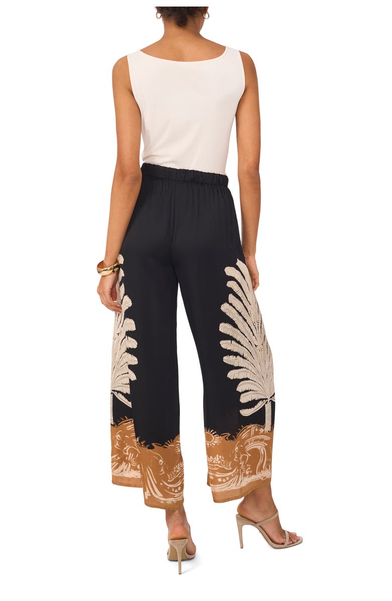 Vince Camuto Wide Leg Pull-On Pants, Alternate, color, Rich Black