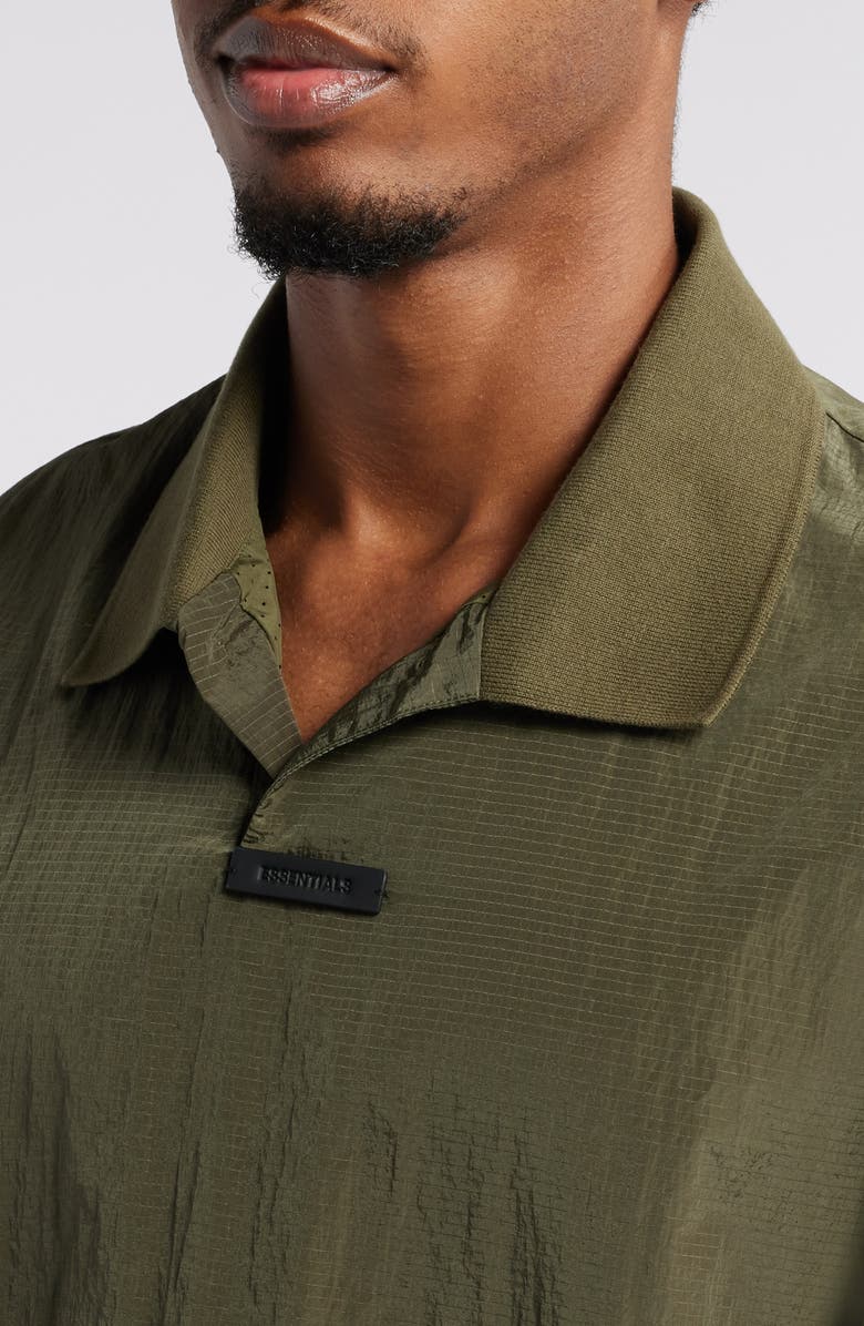 Fear of God Essentials Gender Inclusive Ripstop Nylon Polo, Alternate, color, 