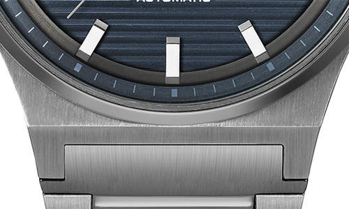 Hugo Boss Men Candor Auto Automatic Ionic Plated Gray Steel Watch 41mm