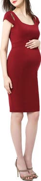 Kimi and Kai Julie Cold Shoulder Body-Con Maternity Dress