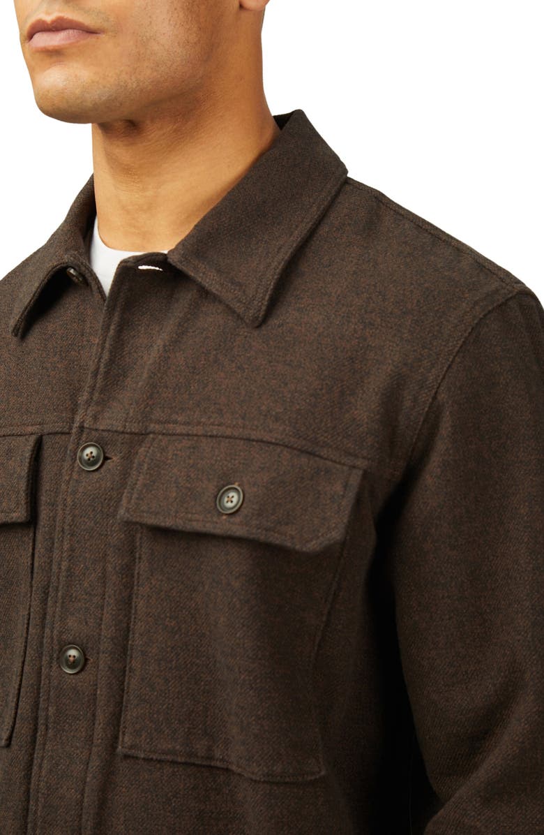 Ben Sherman Knit Cotton Button-Up Shirt Jacket, Alternate, color, 