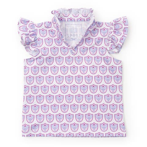 Ellie Girls' Sleeveless Ruffled Top by LH Sport