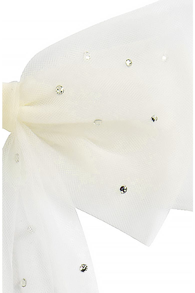Solene Embellished Tulle Bow, Alternate, color, IVORY