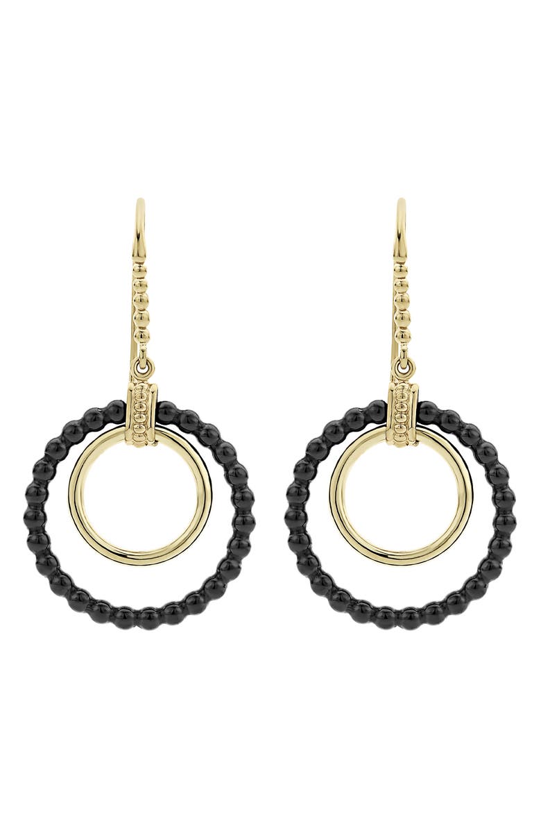 LAGOS Meridian 18K Gold and Ceramic Circle Drop Earrings, Alternate, color,