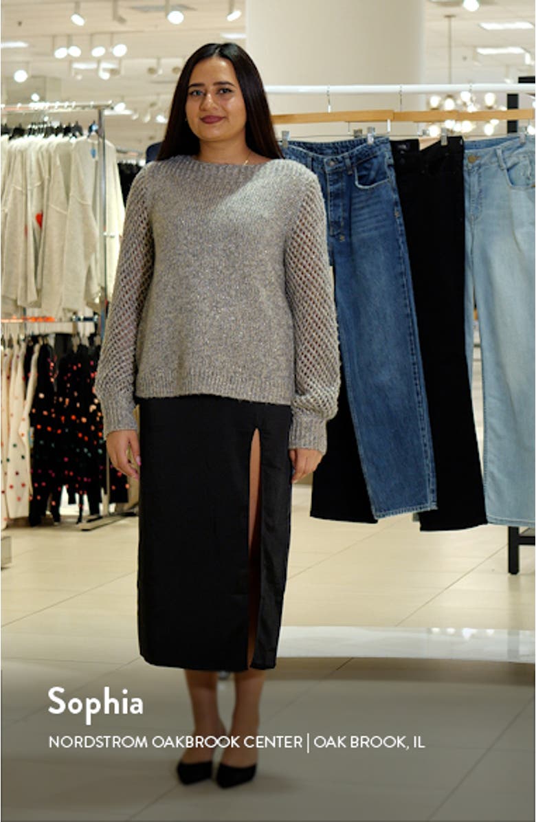 Shimmer Balloon Sleeve Sweater, sales video thumbnail