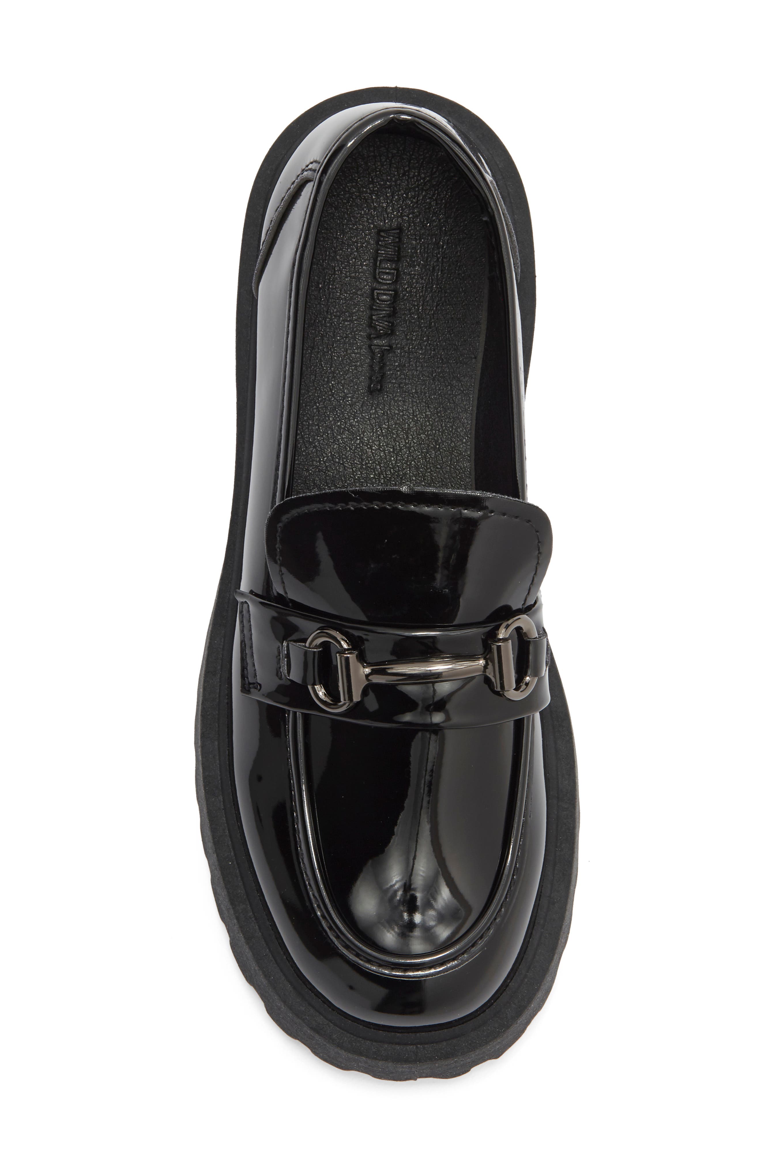 Tippy Bit Platform Loafer, Alternate, color, BLACK PATENT