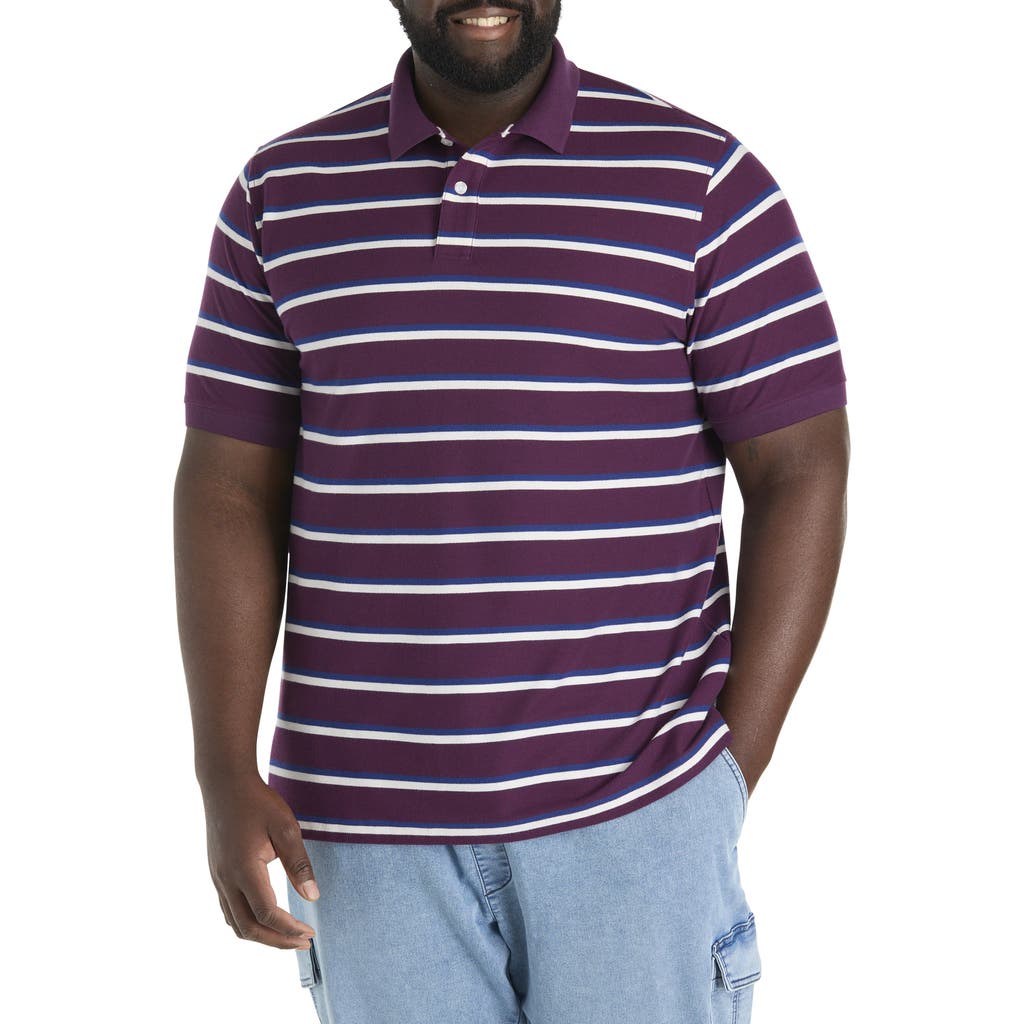 Harbor Bay By Dxl Big & Tall Medium Stripe Polo Shirt