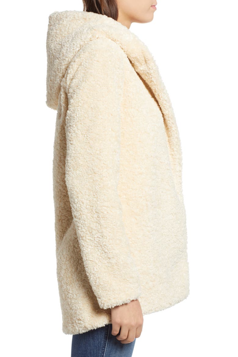 Hooded Faux Fur Jacket (Nordstrom Exclusive), Alternate, color, IVORY
