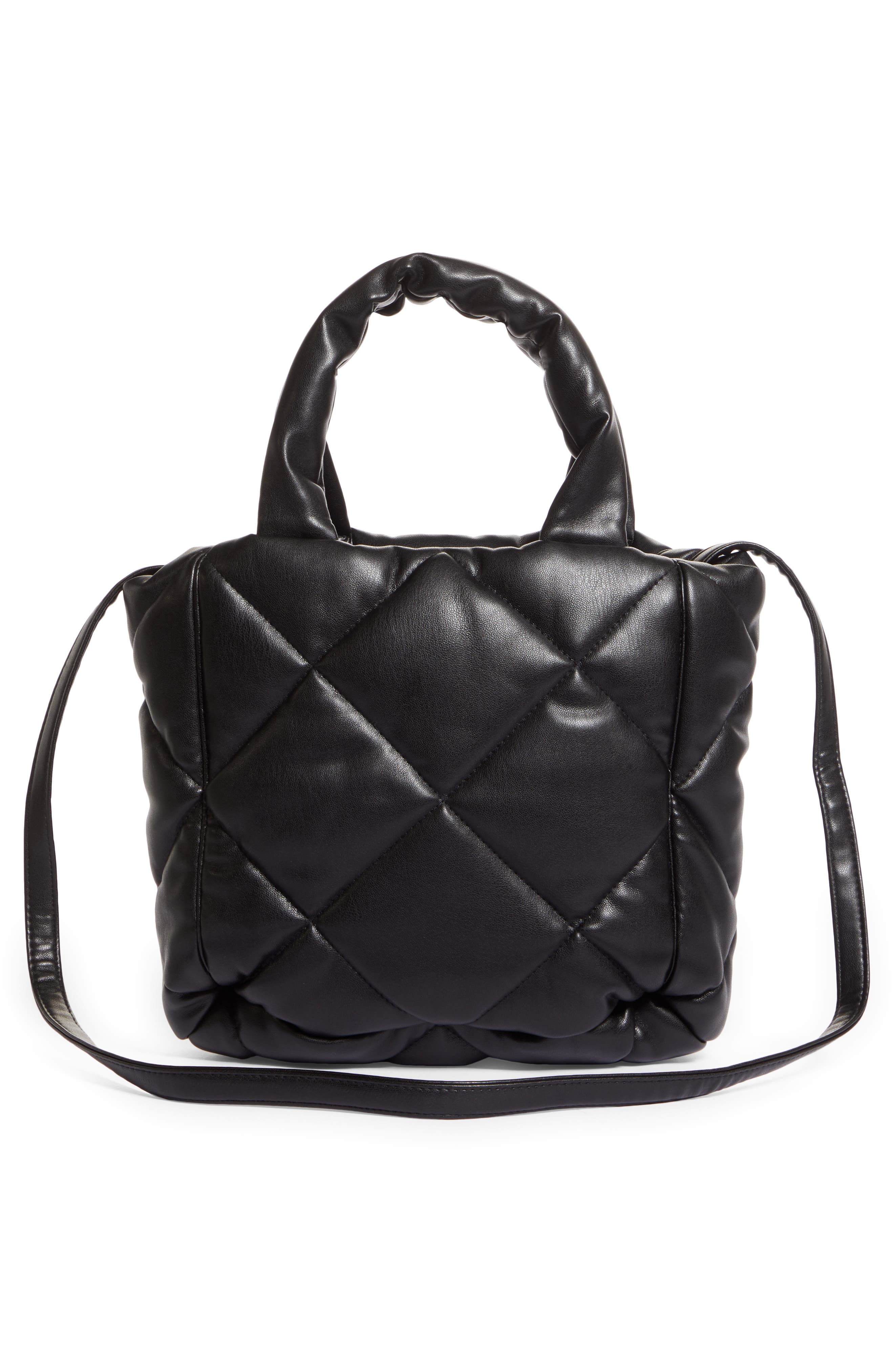 Stand Studio Small Rosanne Quilted Faux Leather Top Handle Bag, Alternate, color, 