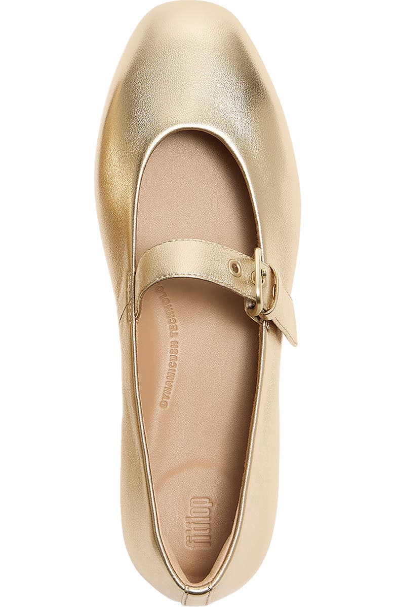 FitFlop Delicato Leather Mary Janes, Alternate, color, Platino