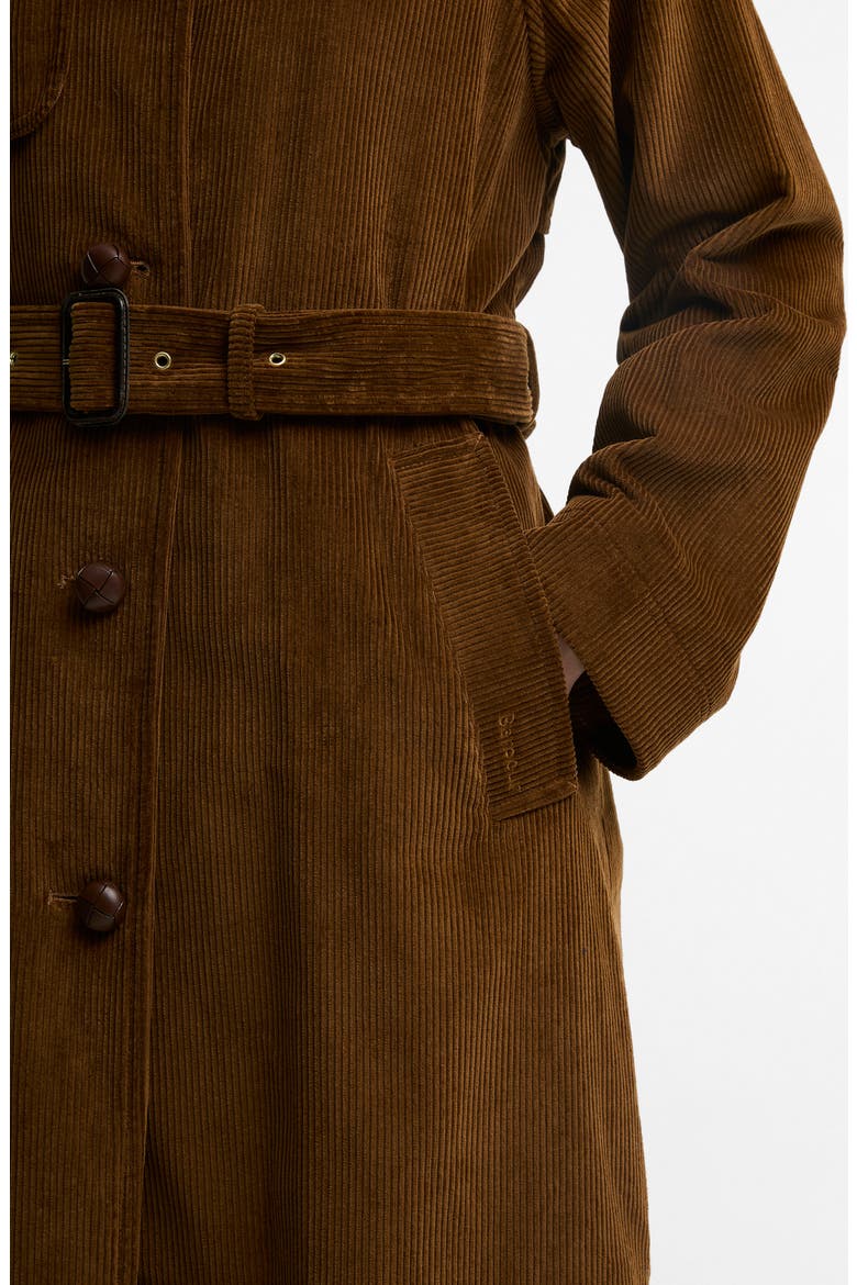 Antonella Corduroy Trench Coat, Alternate, color, TAN/ BIRCHWOOD DRESS