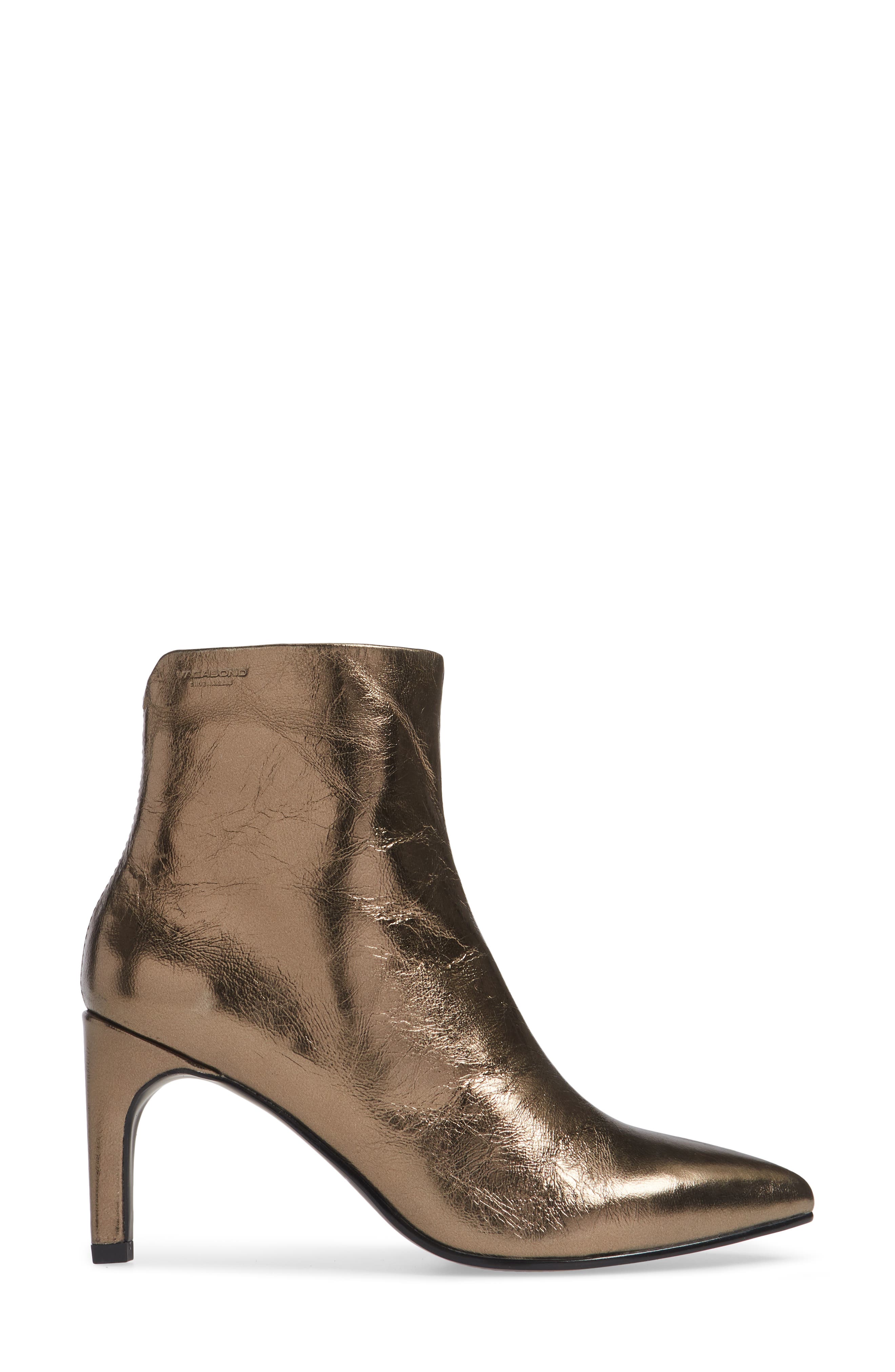 Vagabond Whitney Pointy Toe Bootie, Alternate, color, BRONZE LEATHER