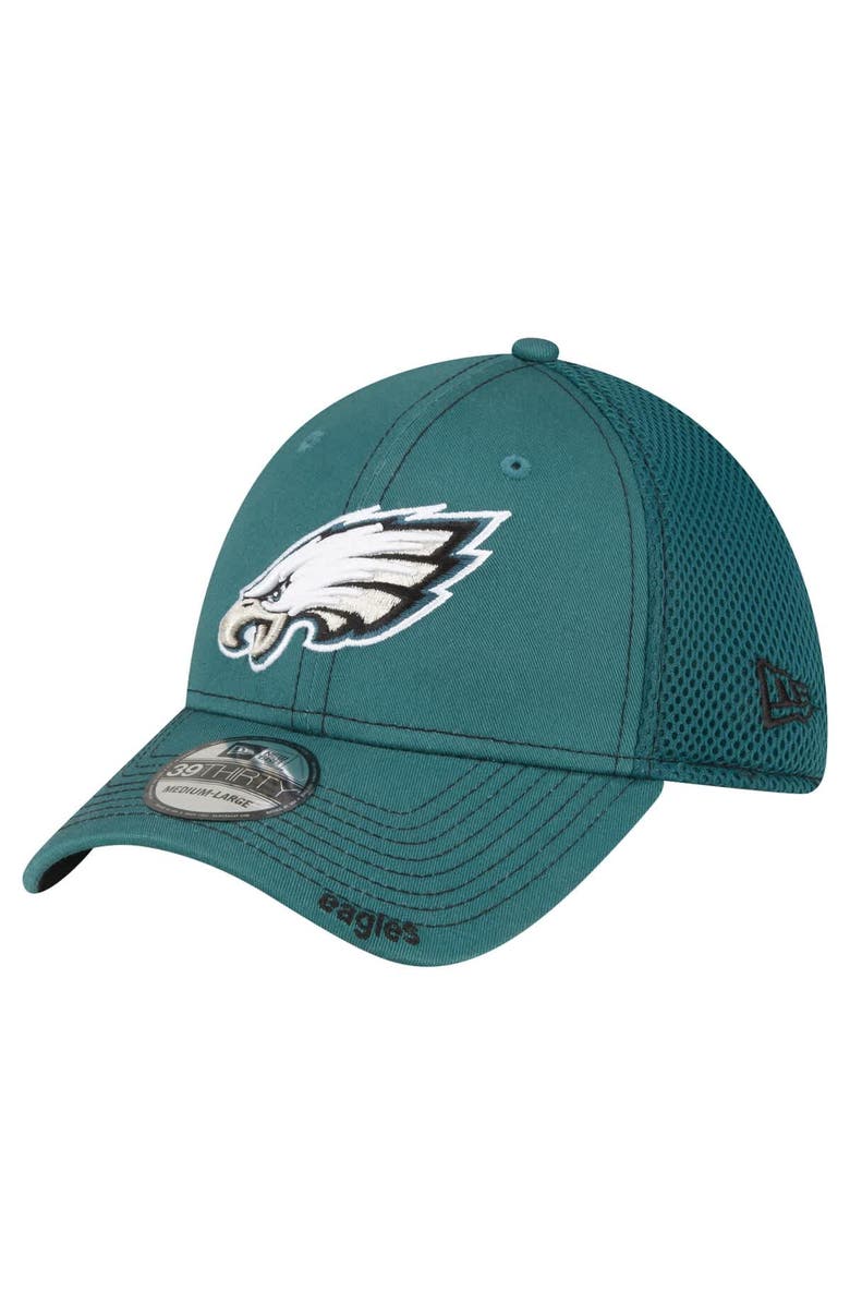New Era Men's New Era  Midnight Green Philadelphia Eagles Neo 39THIRTY Flex Hat, Main, color, Dark Green