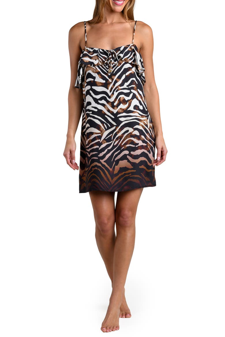 Nightlife Print Cover-Up Minidress, Main, color, MULTI