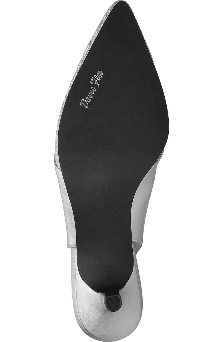 EASY STREET Vivid Kitten Heel Slingback Pump, Alternate, color, Silver Satin-Glitter