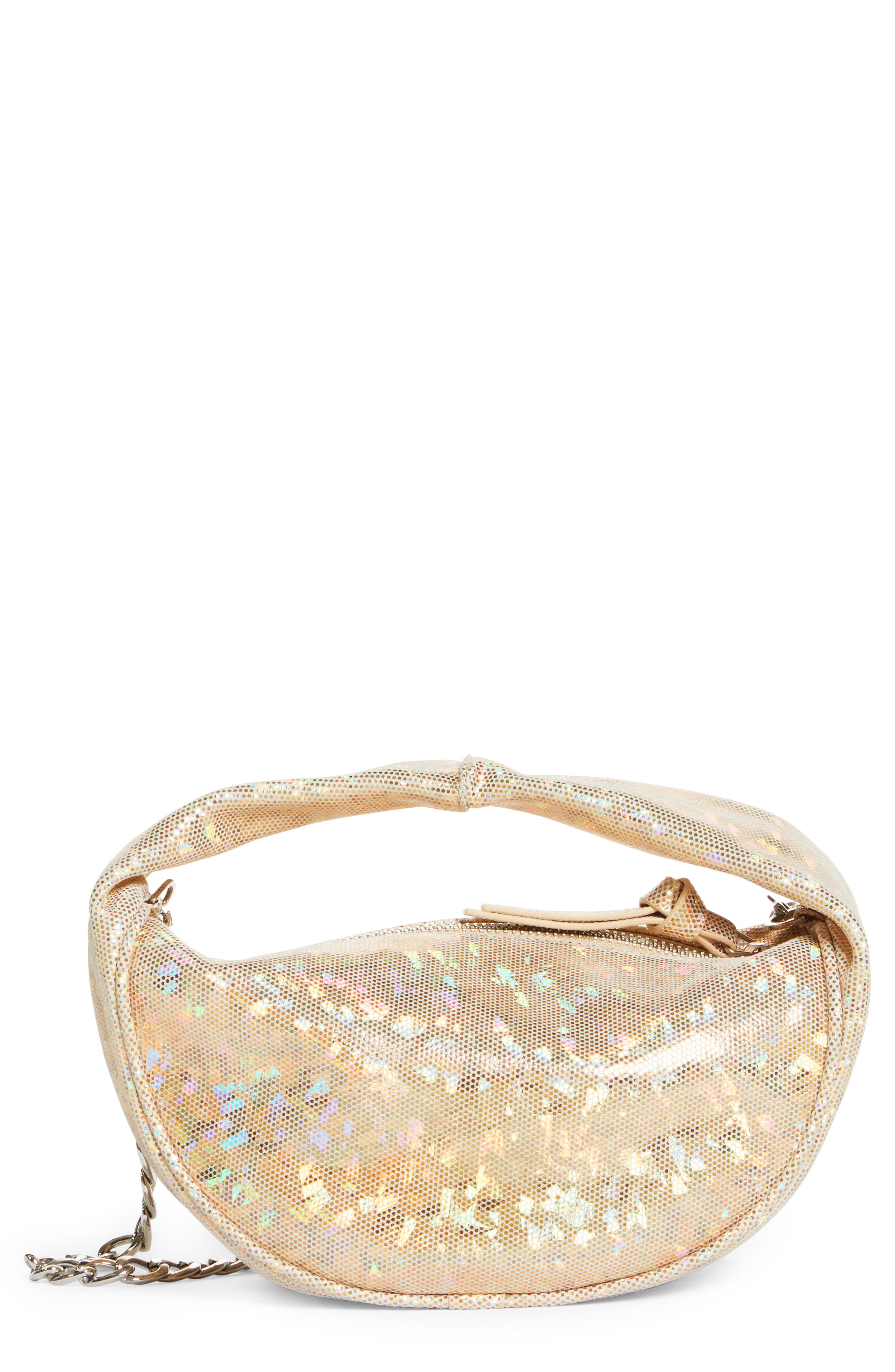 By Far Baby Cush Hologram Leather Bag, Main, color, 