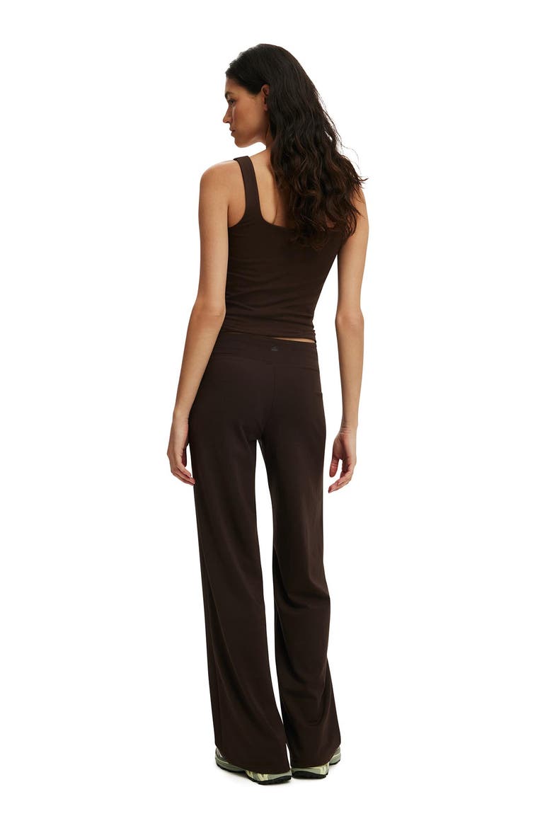 Women's Active Ultra Soft Tie Front Wide Leg Pant, Alternate, color, French Roast