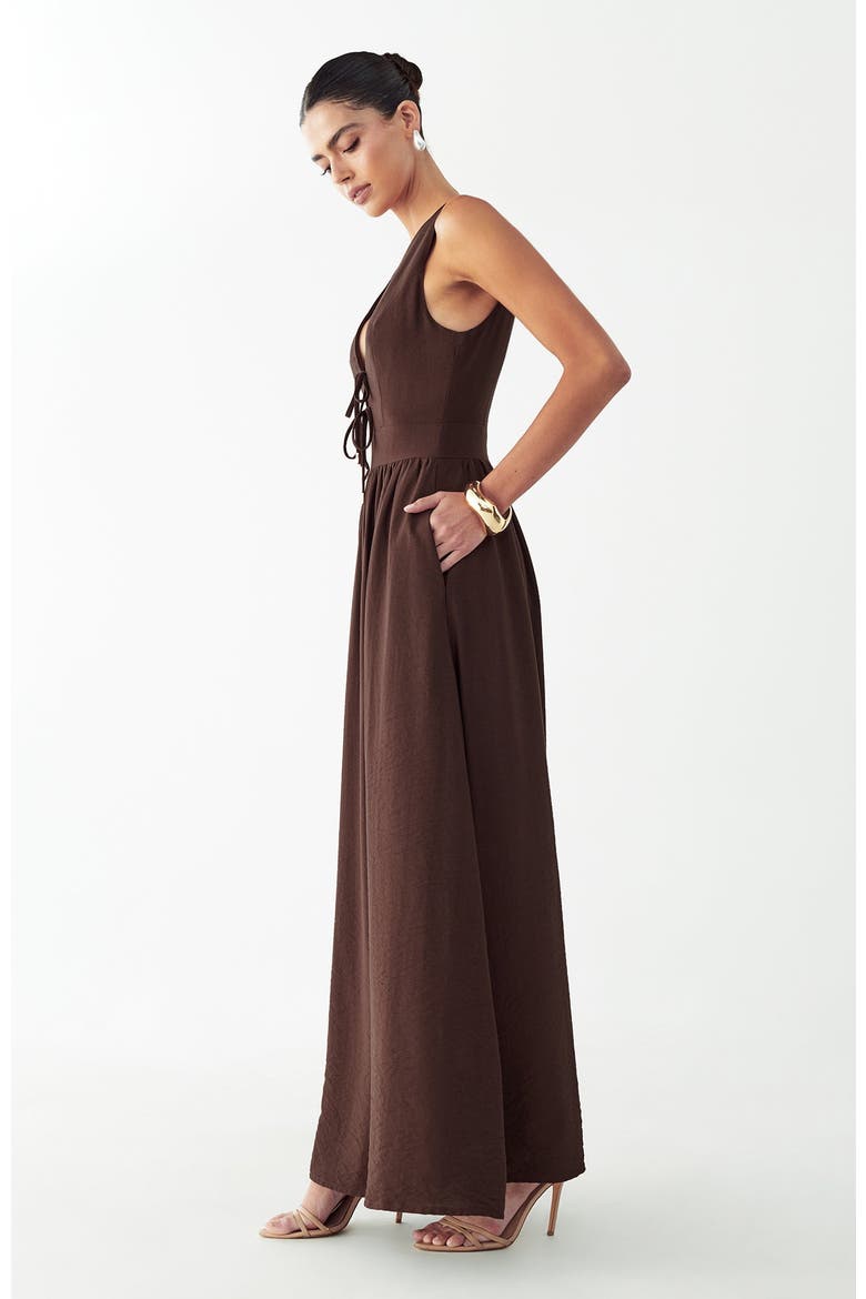 Amber Maxi Dress, Alternate, color, Chocolate