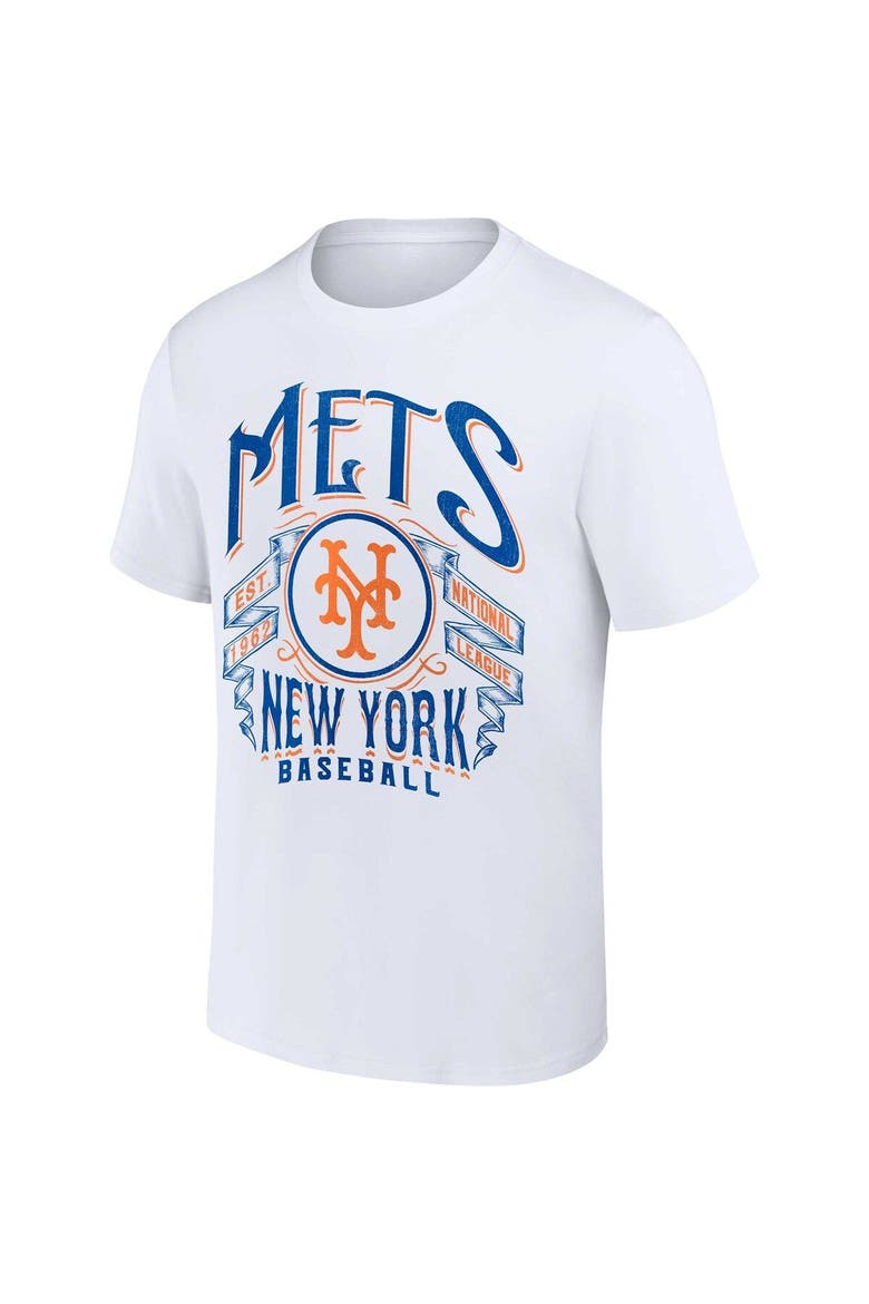 Men's Darius Rucker Collection by Fanatics White New York Mets Distressed Rock T-Shirt, Alternate, color, White