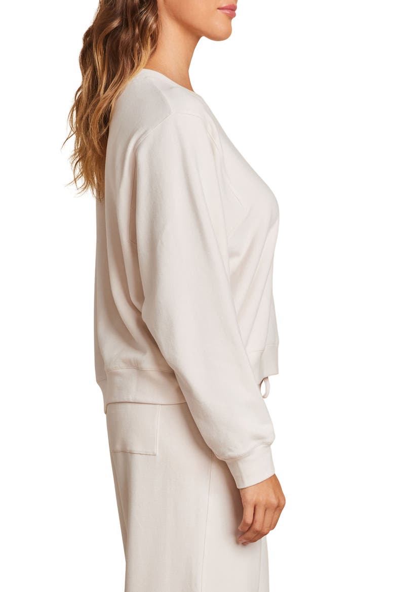 Malibu Collection® Brushed Fleece Pullover, Alternate, color, SAND DUNE