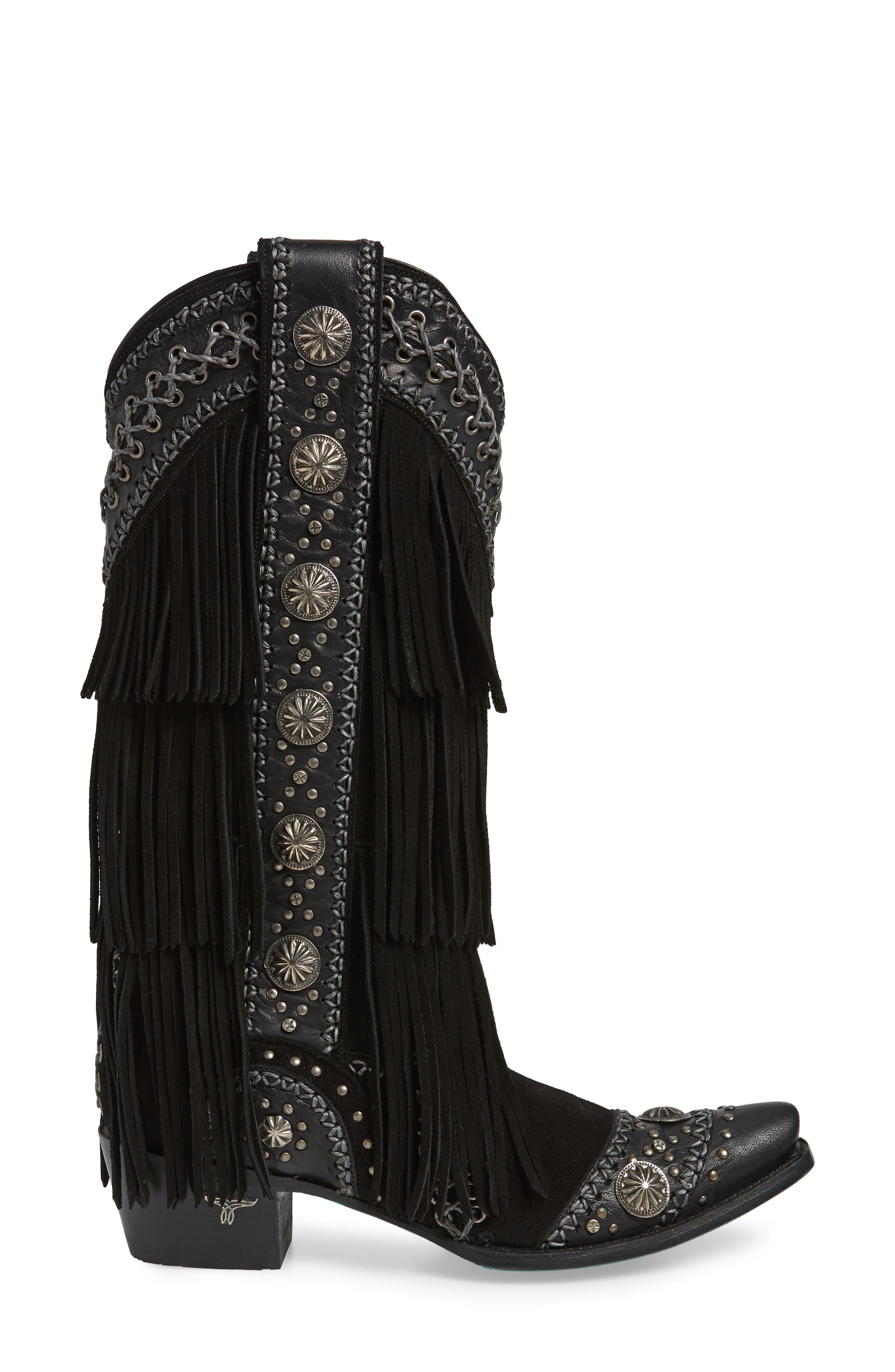 Lane Boots Wind Walker Fringe Knee High Western Boot, Alternate, color, 