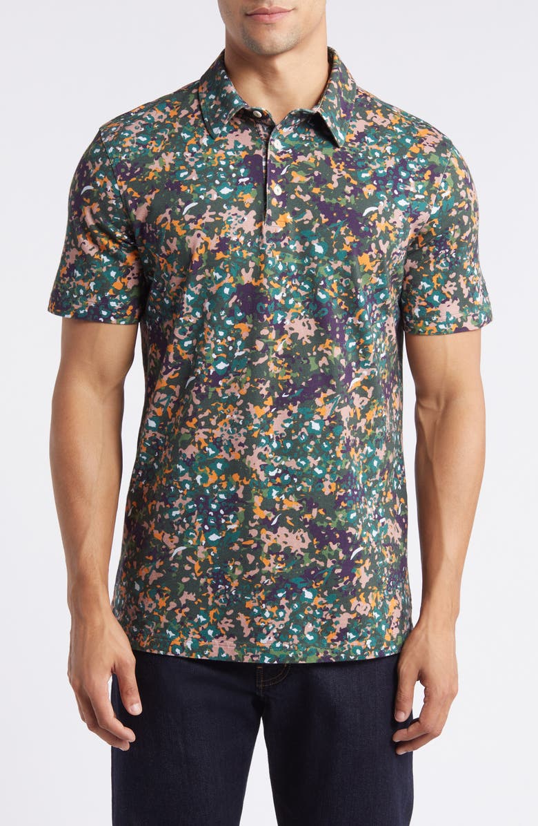 AG Bryce Print Jersey Polo, Main, color, 