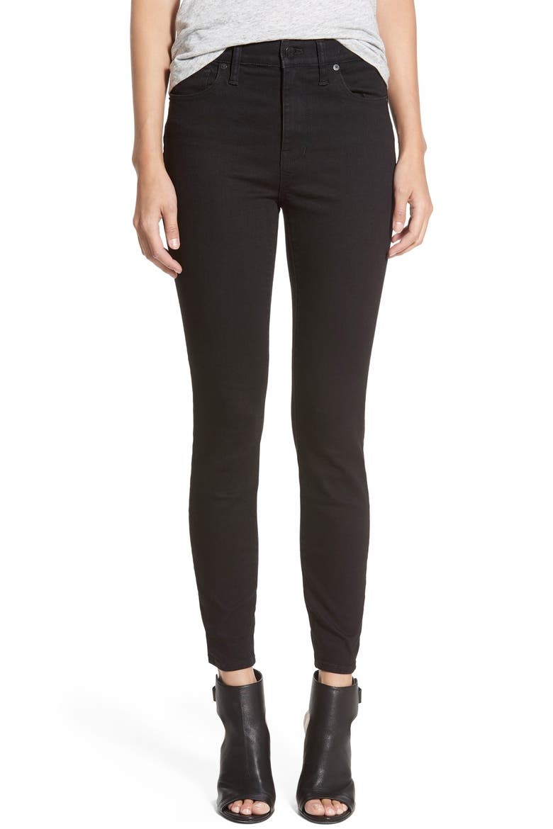 High Riser Skinny Skinny Jeans, Main, color, BLACK FROST