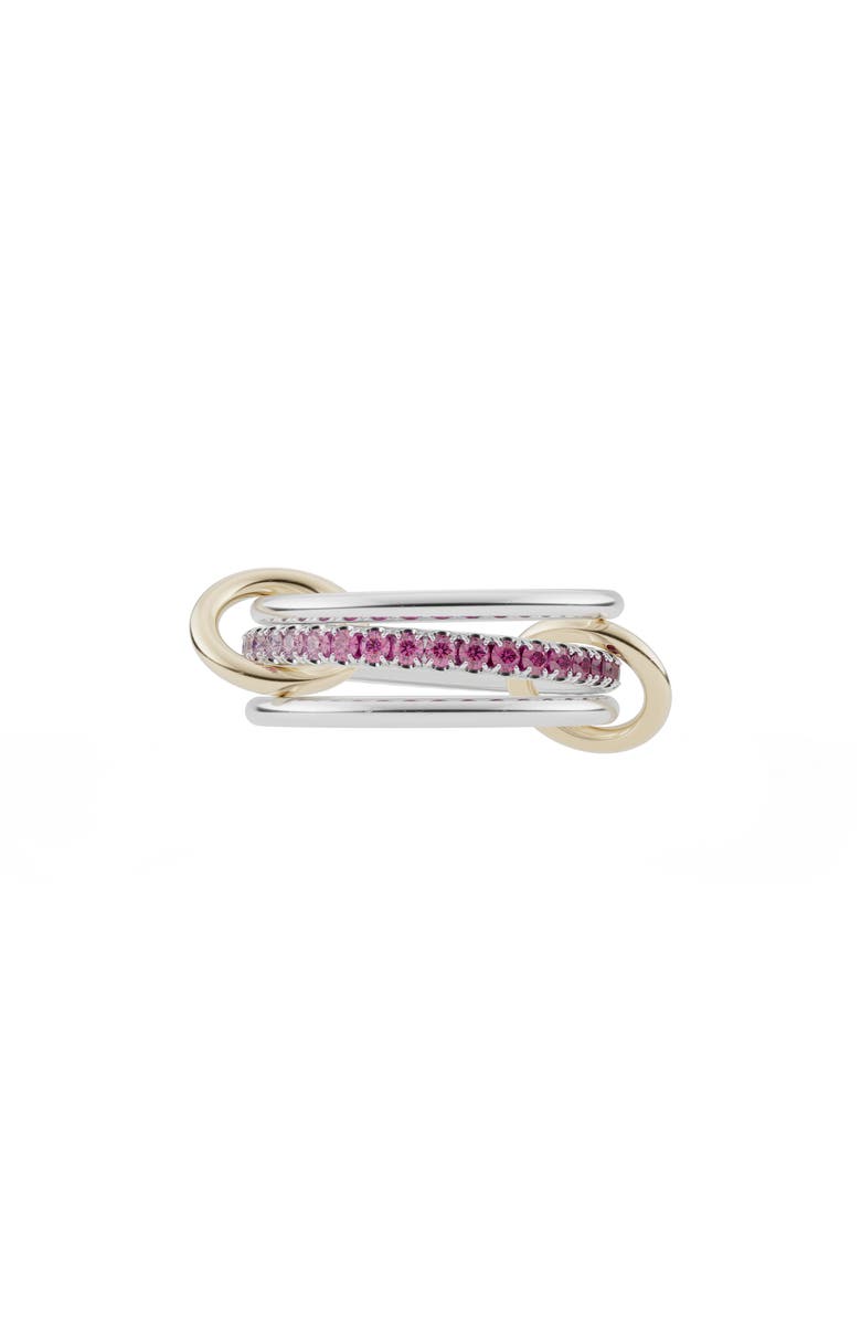 Spinelli Kilcollin Tigris Ombré Pink Sapphire Stack Ring, Main, color, Silver