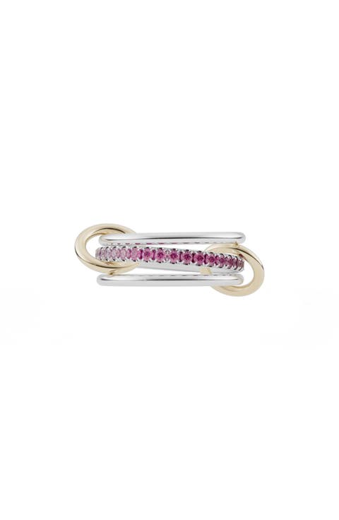 Tigris Ombré Pink Sapphire Stack Ring