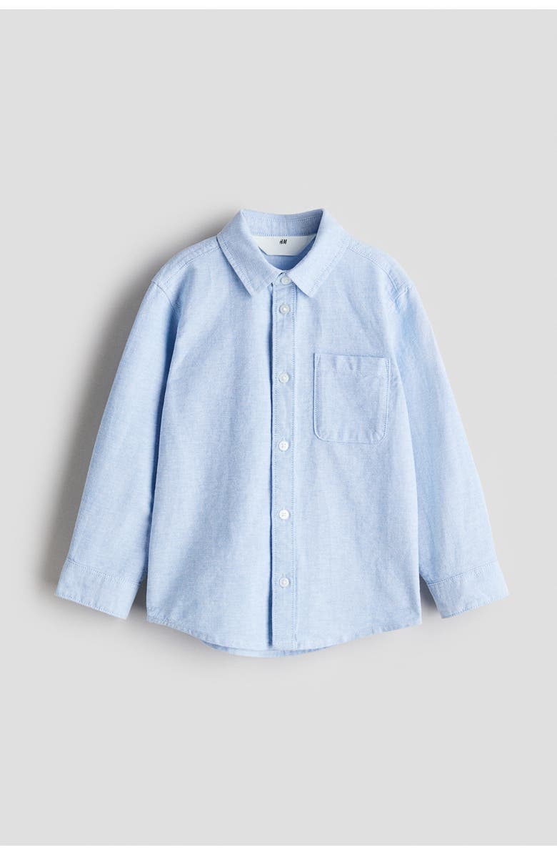 H&M Cotton Shirt, Main, color, Light Blue