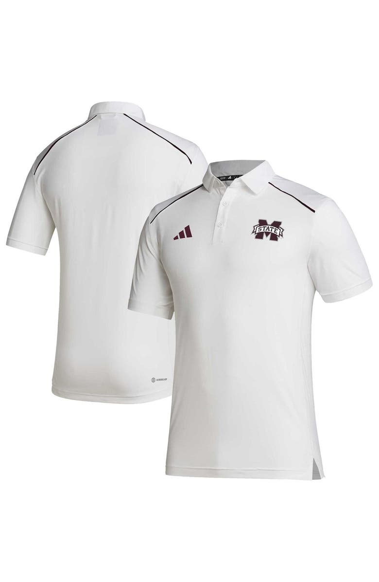 adidas Men's adidas White Mississippi State Bulldogs Coaches AEROREADY Polo, Alternate, color, 