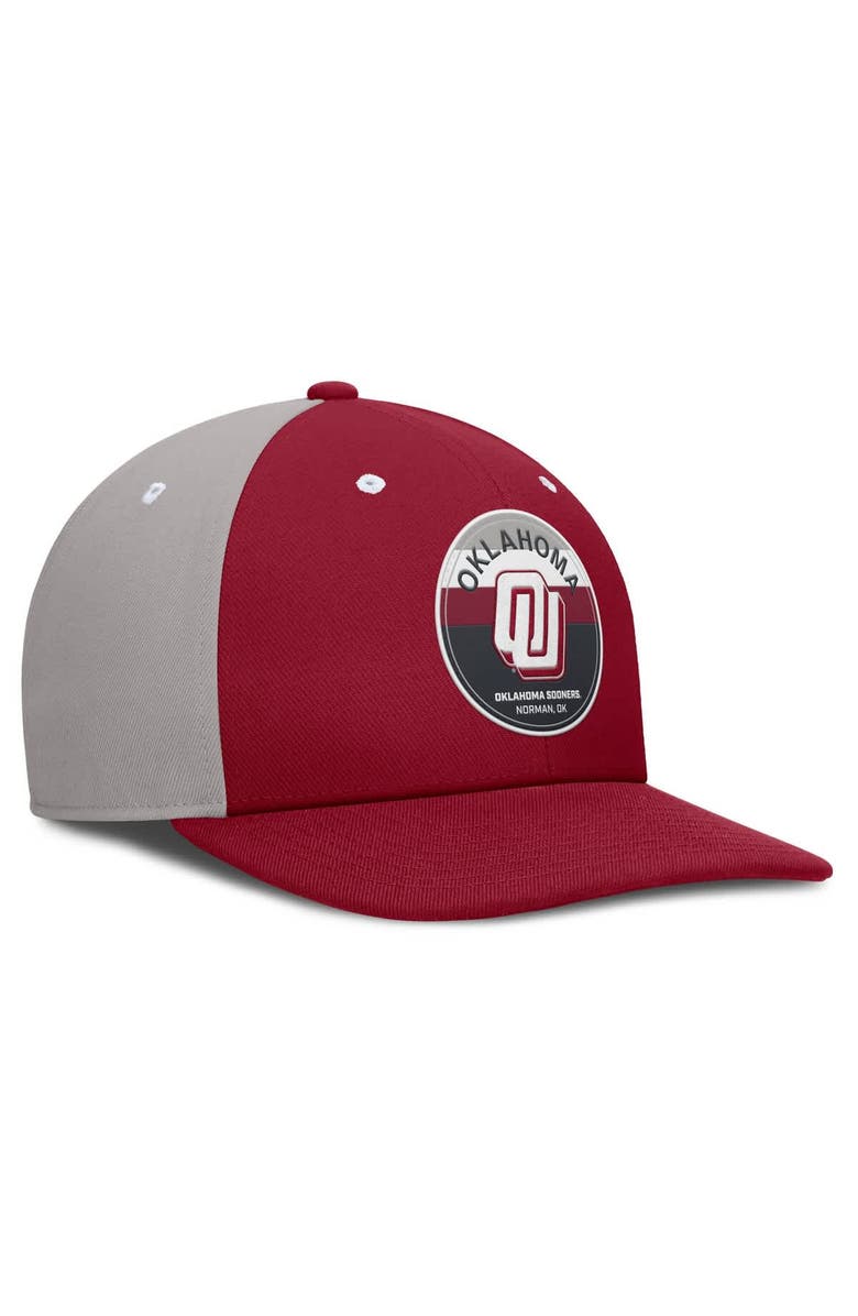 Nike Men's Nike Crimson/Gray Oklahoma Sooners Prep Pro Performance Snapback Hat, Alternate, color, Crimson