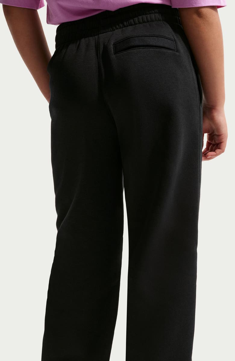 Nike Kids' French Terry Wide Leg Pants, Alternate, color, Black/ White